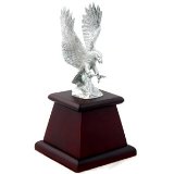 Pewter Eagle on Wooden Base