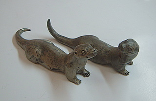 Pewter Otter Figurines