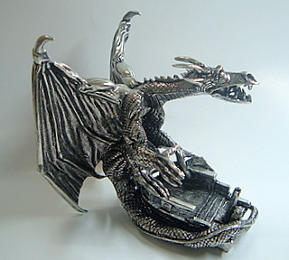 Pewter Snow Dragon - Side