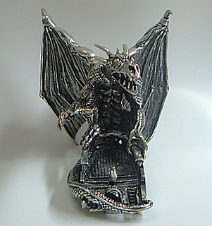Pewter Snow Dragon - Front